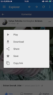 memilih pilihan download