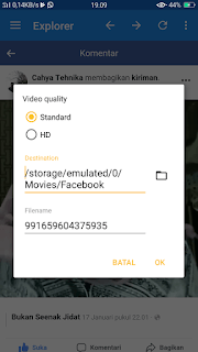 menyimpan video facebook android