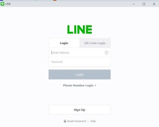 masukan email dan password akun line