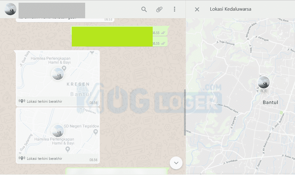 cara cek lokasi whatsapp