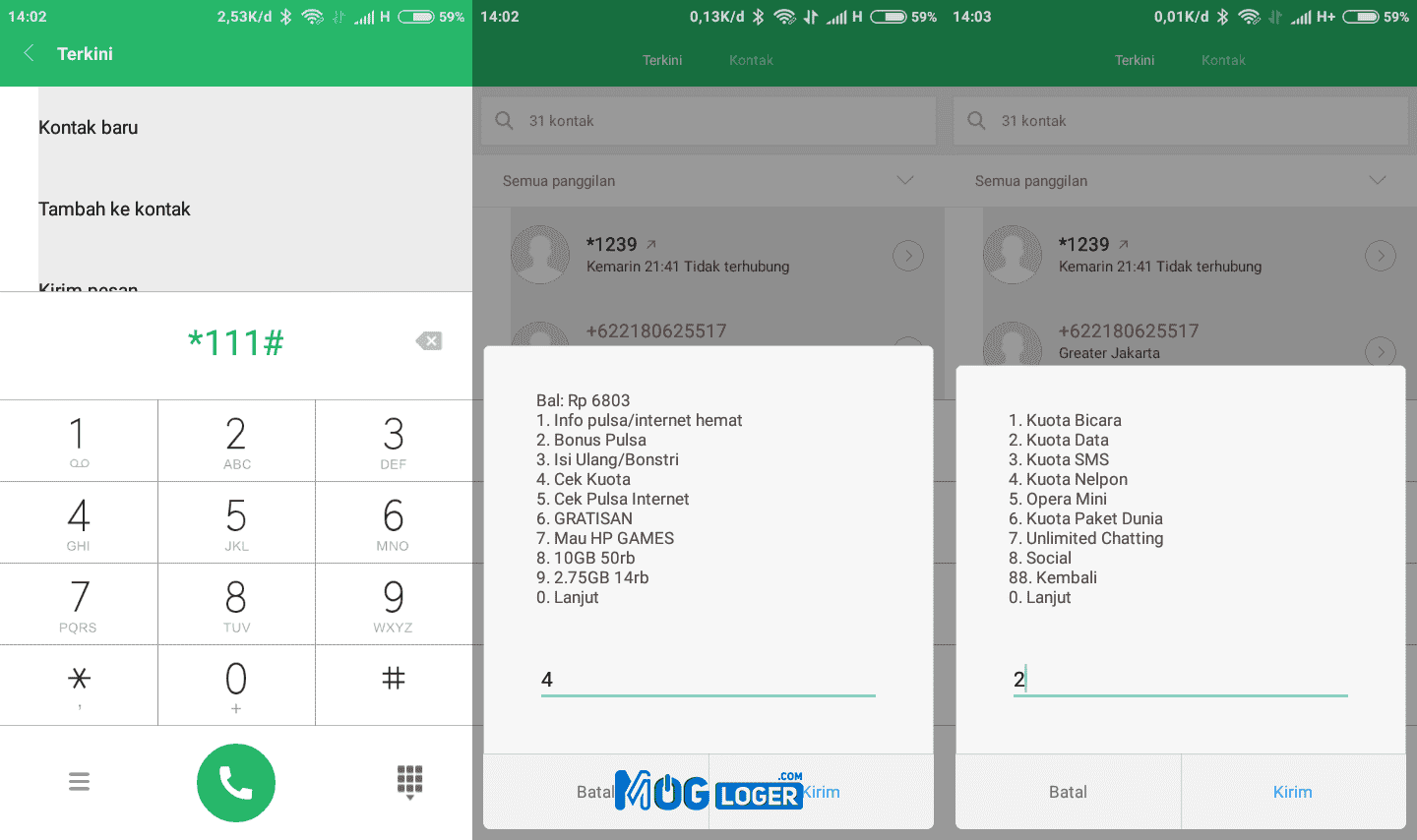 √ Cara Cek Kuota 3 [SMS, DIal, Aplikasi dan Online]