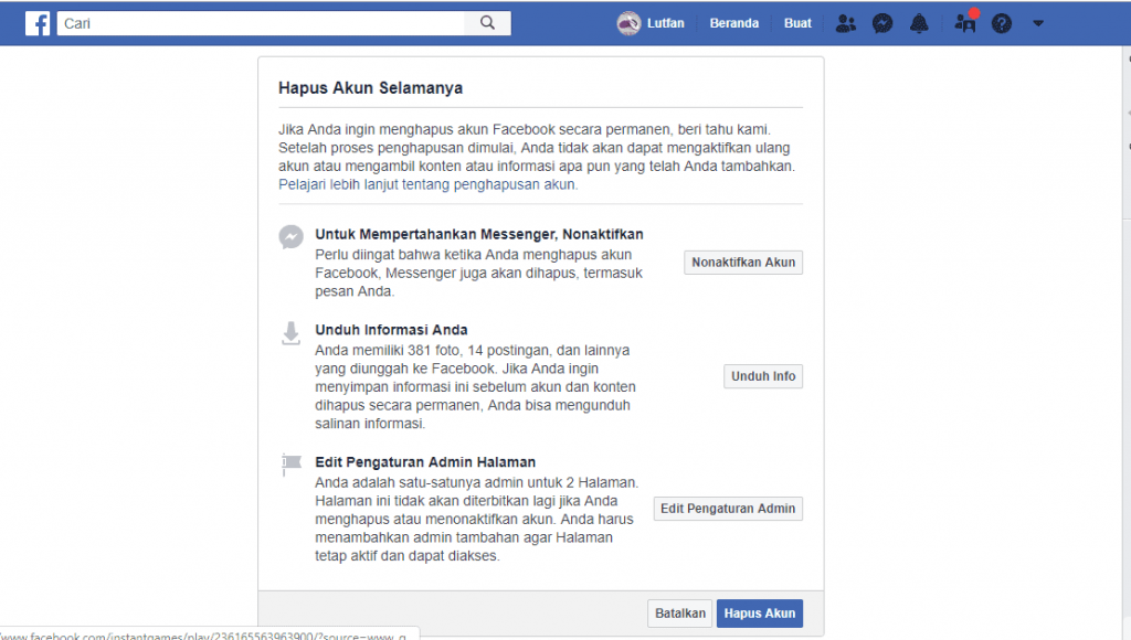 2 Cara Menutup Akun Facebook Lama Yang Sudah Tidak Terpakai